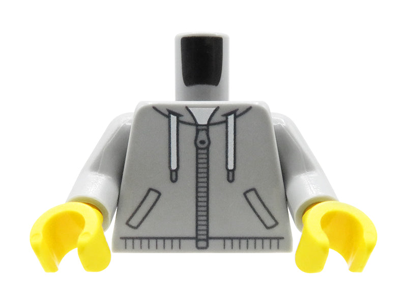 Hoodie - Custom printed minifig torso - yellow hands