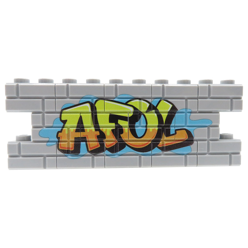 Graffiti AFOL (żółte) - Naduk custom na klockach