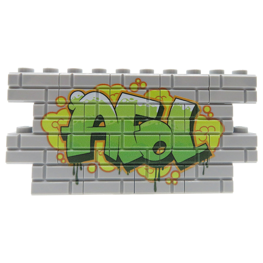 Graffiti AFOL (zielone) - Nadruk custom na klockach