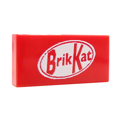 NAH Customs - Brik Kat chocolate bar custom printed 1x2 LEGO tile