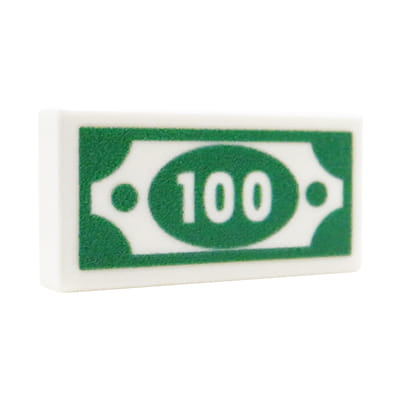 NAH Customs - Money bill cash banknote custom printed on 1x2 LEGO tile