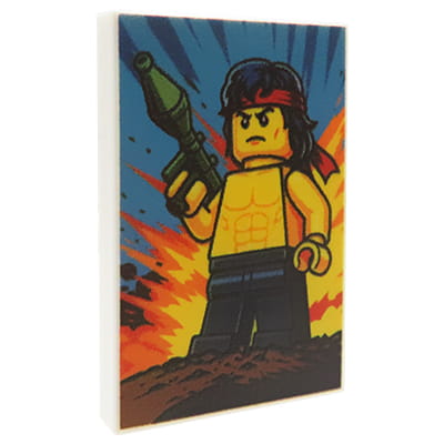 NAH Customs - Movie poster 2 cinema advertisement custom printed on 2x3 LEGO tile