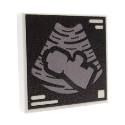 NAH Customs - Baby pregnancy ultrasound sonogram scan photo custom printed on 2x2 LEGO tile