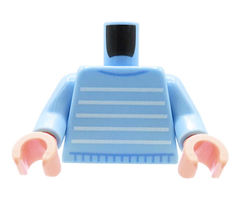 Sweater #2 - Custom printed minifig torso- light flesh hands