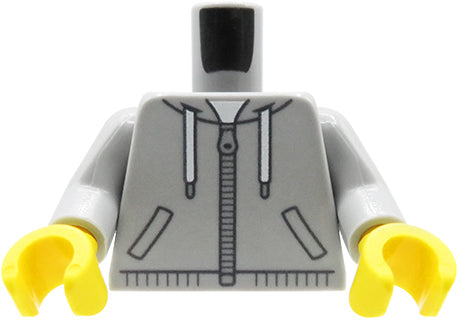 Hoodie - Custom printed minifig torso - yellow hands