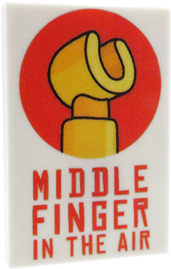 Plakat Middle Finger - Nadruk custom na płytce 2x3