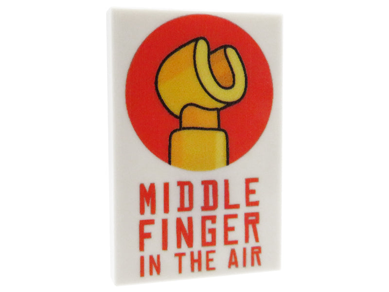 Plakat Middle Finger - Nadruk custom na płytce 2x3
