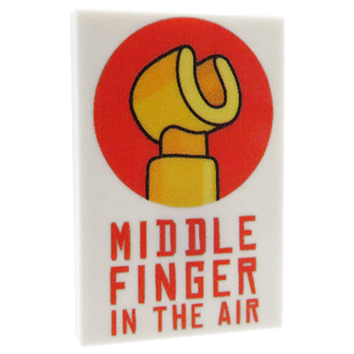 Plakat Middle Finger - Nadruk custom na płytce 2x3