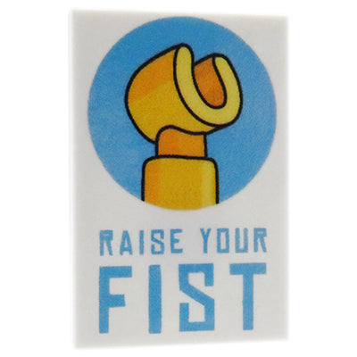 Raise Your Fist poster - Custom printed tile 2x3