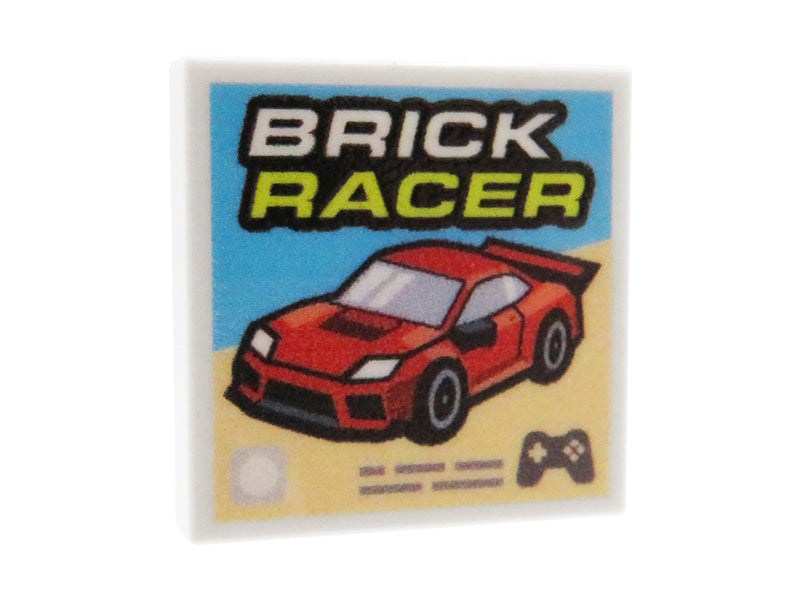 Brick Racer video game - Custom printed tile 2x2