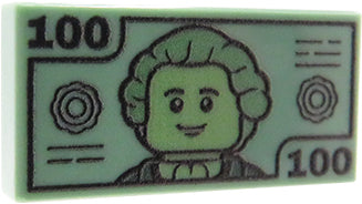 100 Banknote / Bill - Custom printed tile 1x2