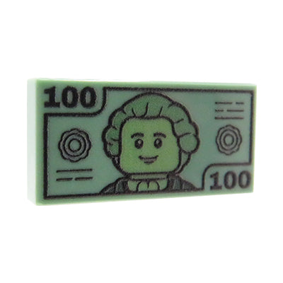 100 Banknote / Bill - Custom printed tile 1x2