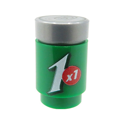 Custom LEGO drink in a green can
