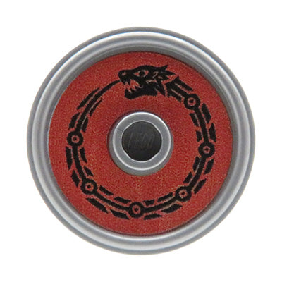 Custom printed LEGO shield - Viking, with a snake, round