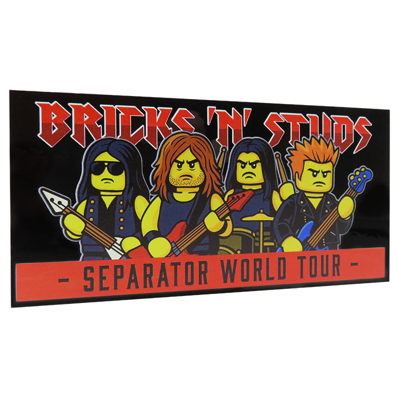 NAH Customs - BricksNStuds advertisement billboard sign custom printed on large 8x16 LEGO tile