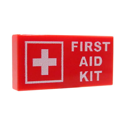 NAH Customs - First aid kit medical emergency box custom printed on 1x2 LEGO tile