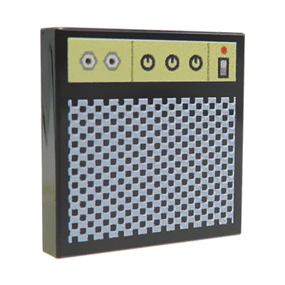 NAH Customs - Guitar amplifier amp music equipment custom printed on 2x2 LEGO tile