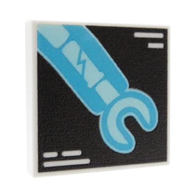 NAH Customs - Hand and arm bone X-ray scan fracture injury custom printed on 2x2 LEGO tile