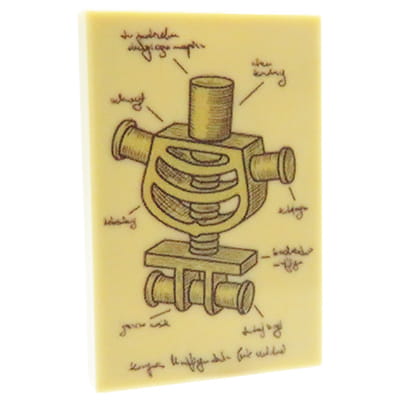 NAH Customs - Vintage medical illustration 4 anatomy chart educational poster custom printed on 2x3 LEGO tile