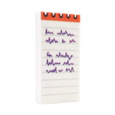 NAH Customs - Small notepad notebook custom printed on 1x2 LEGO tile