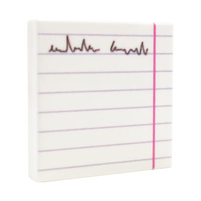 NAH Customs - Notepad lined sheet of paper custom printed on 2x2 LEGO tile