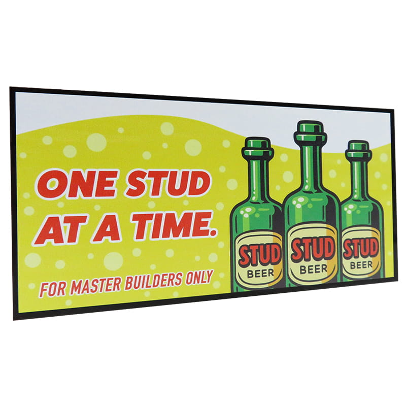 NAH Customs - Stud Beer brewery alcohol advertisement billboard custom printed on large 8x16 LEGO tile