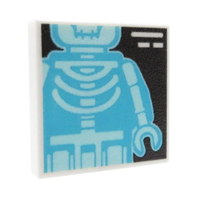 NAH Customs - Thorax and lungs chest X-ray radiography medical scan custom printed on 2x2 LEGO tile