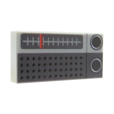NAH Customs - Retro transistor radio custom printed on 1x2 LEGO tile