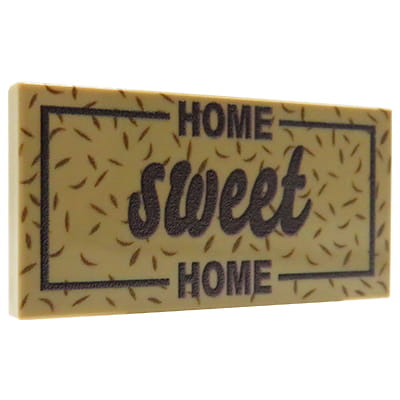 NAH Customs - Welcome doormat carpet custom printed on 2x4 LEGO tile